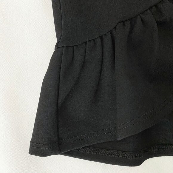NWT LULUS SEALED WITH A KISS BLACK BODYCON SLEEVELESS V-NECK RUFFLE MINI DRESS - Picture 11 of 11